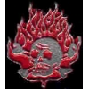 SKULL WITH FLAMES PIN